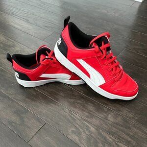 Puma Rebound Layup Lo Red, Black & White US Men's 10.5 Sneakers NWOT